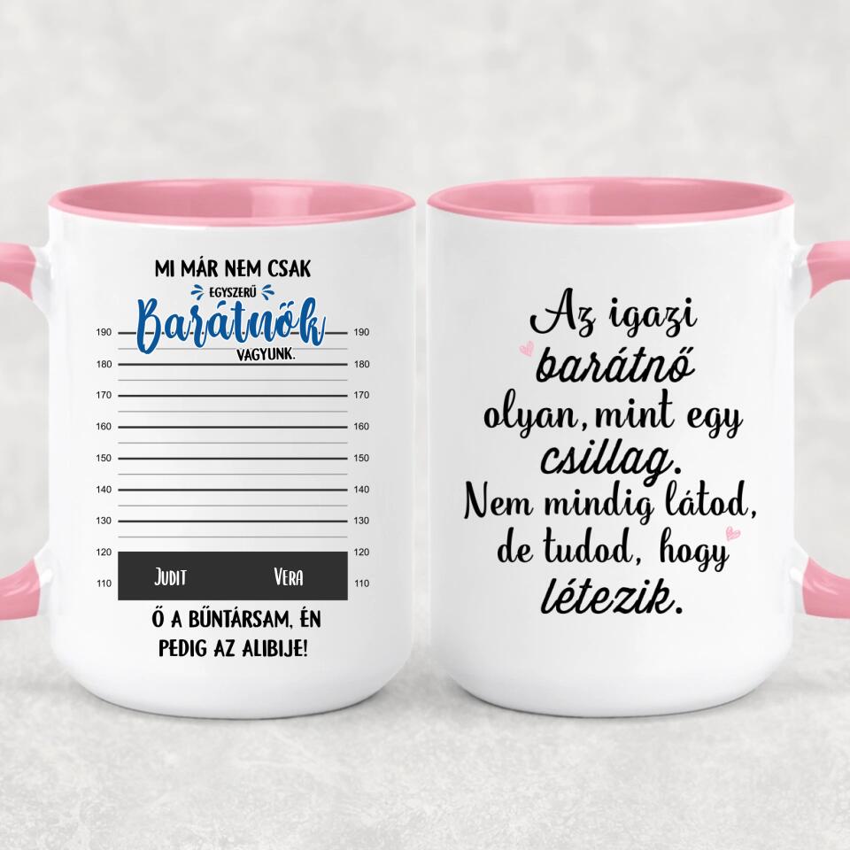 Egyedi bögre barátnőknek - bűntársak