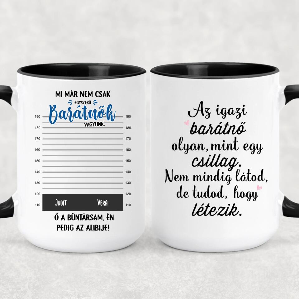 Egyedi bögre barátnőknek - bűntársak