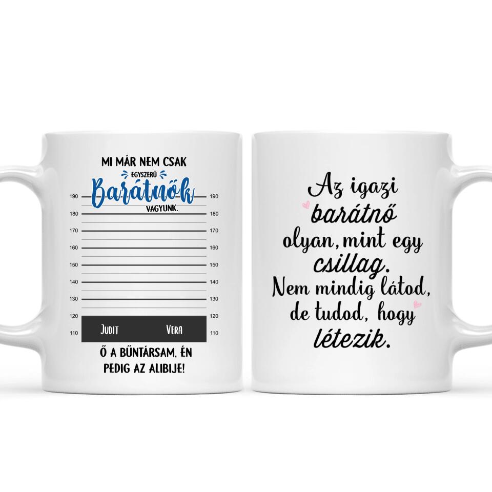 Egyedi bögre barátnőknek - bűntársak