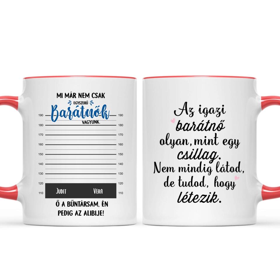 Egyedi bögre barátnőknek - bűntársak