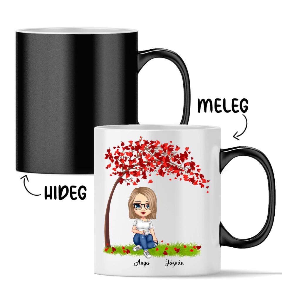 Egyedi bögre keresztanyáknak, akár 3 gyermekkel