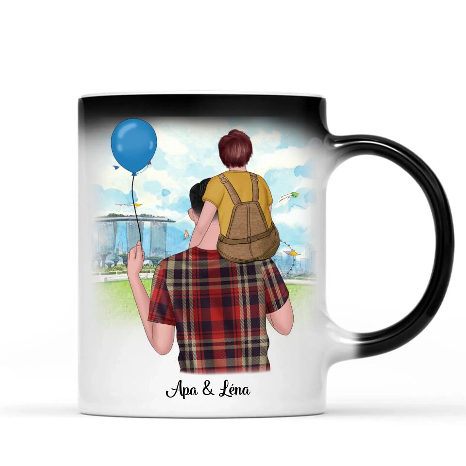 Egyedi bögre édesapáknak - apa kisgyermekkel