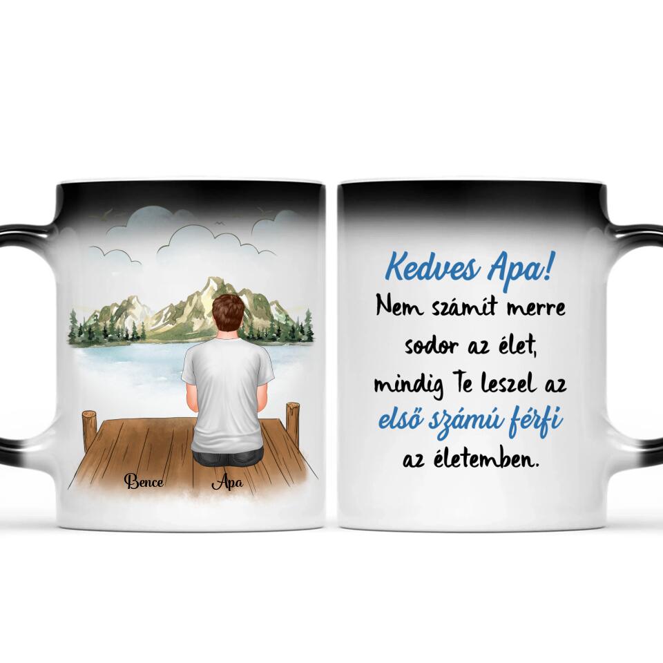 Egyedi bögre édesapáknak, akár 3 gyermekkel