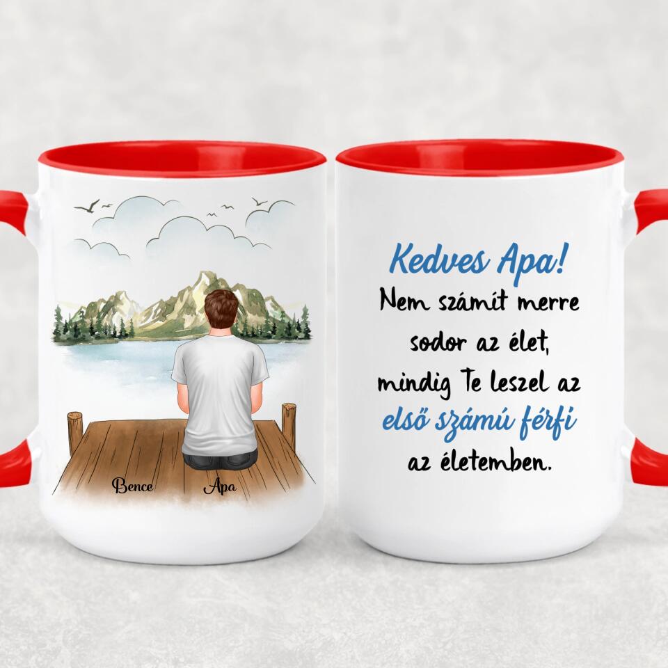 Egyedi bögre édesapáknak, akár 3 gyermekkel