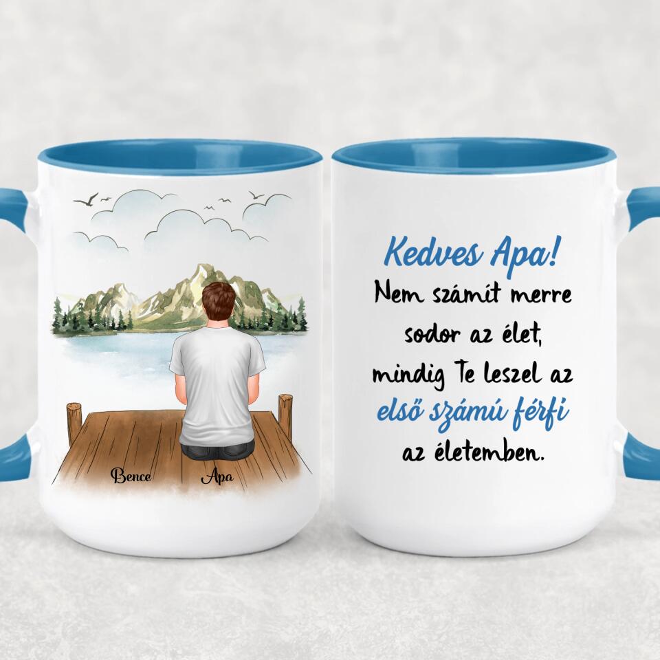 Egyedi bögre édesapáknak, akár 3 gyermekkel