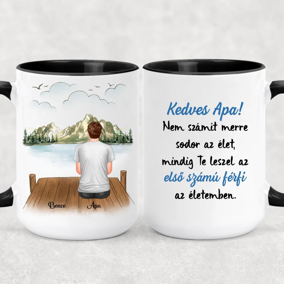 Egyedi bögre édesapáknak, akár 3 gyermekkel