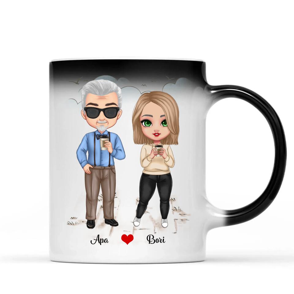 Egyedi bögre édesapáknak chibi karakterekkel