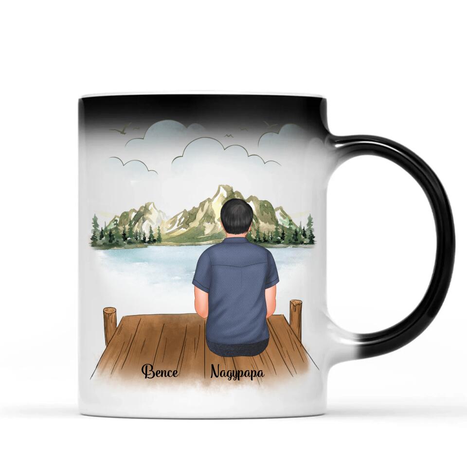 Egyedi bögre nagypapáknak, akár 3 gyermekkel