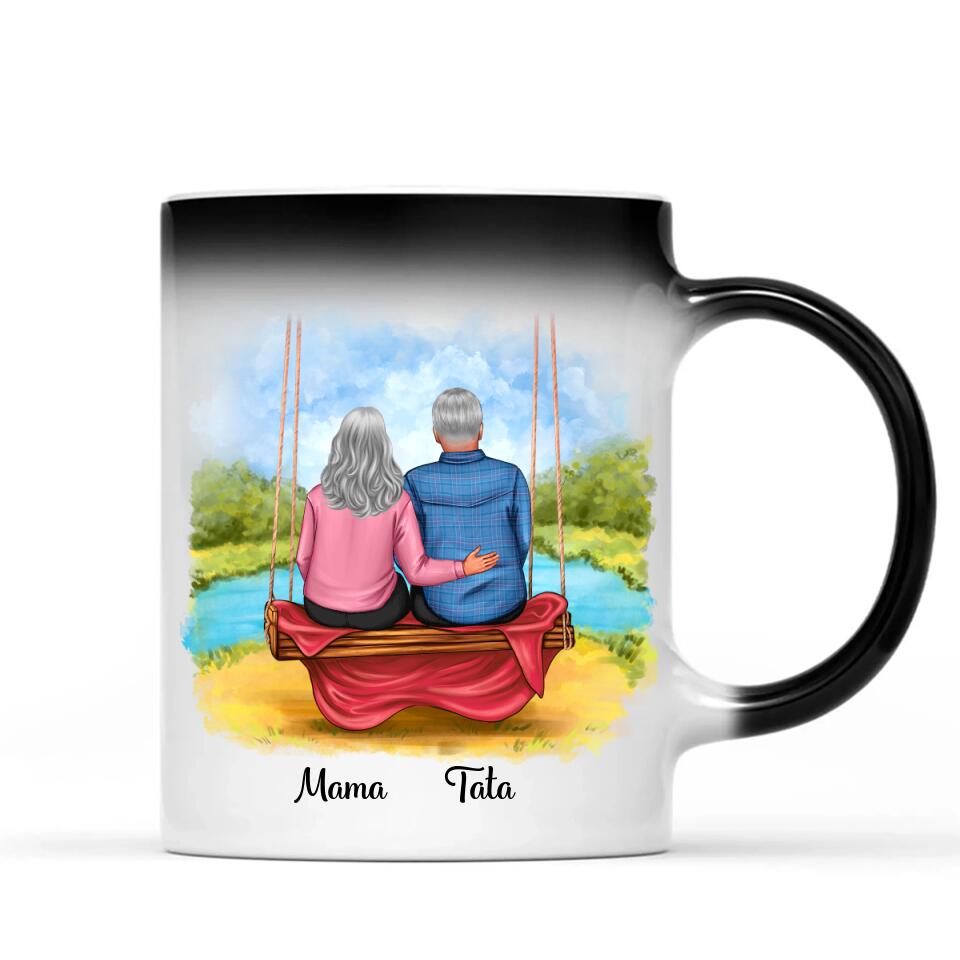 Egyedi bögre nagyszülőknek - mama és papa