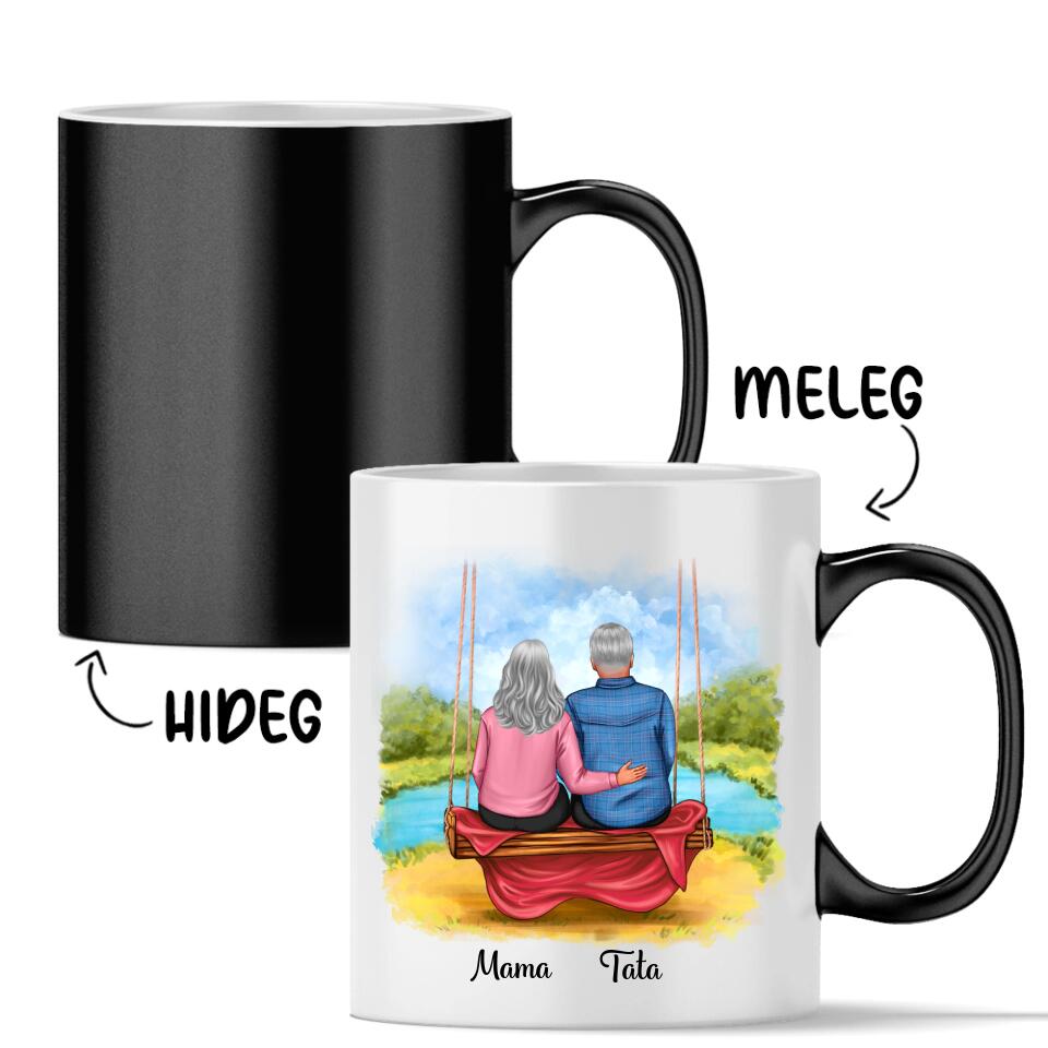 Egyedi bögre nagyszülőknek - mama és papa