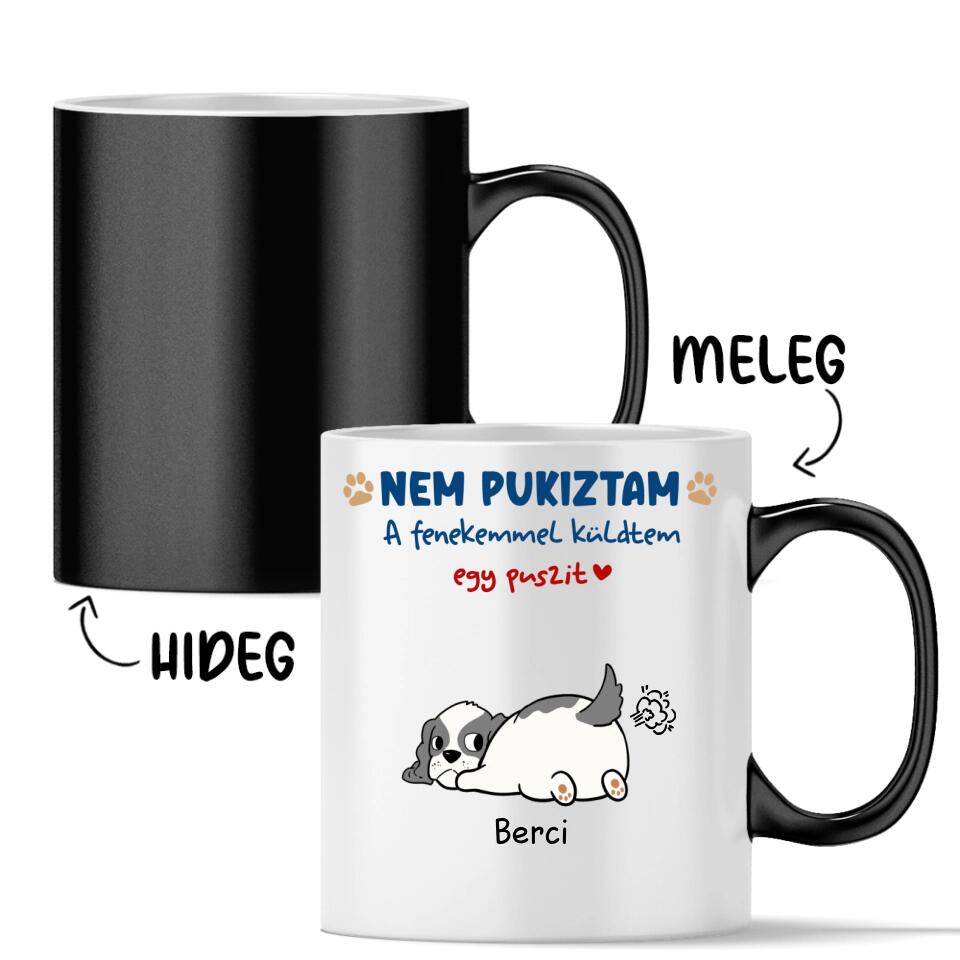 Egyedi bögre Apák napjára - pukizós kutyák