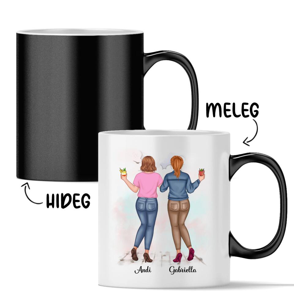 Egyedi bögre barátnőknek, az igaz barátság - akár 5 lánnyal