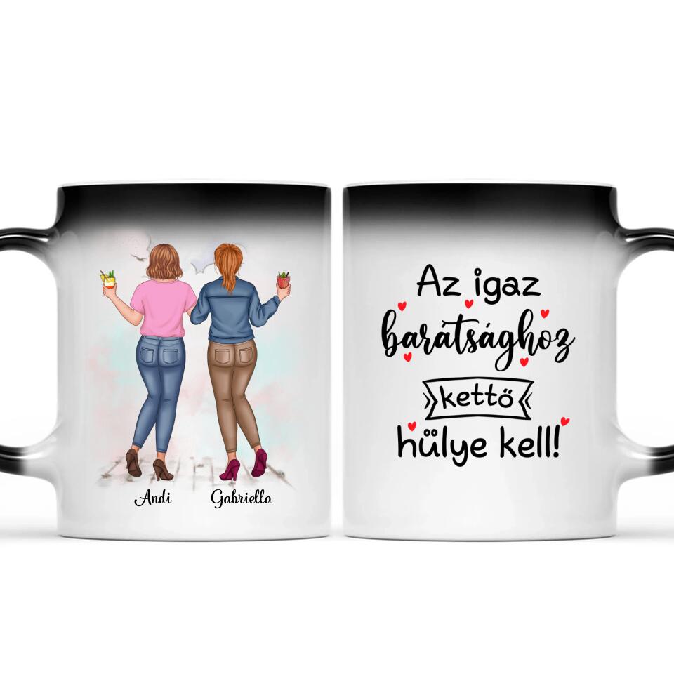 Egyedi bögre barátnőknek, az igaz barátság - akár 5 lánnyal