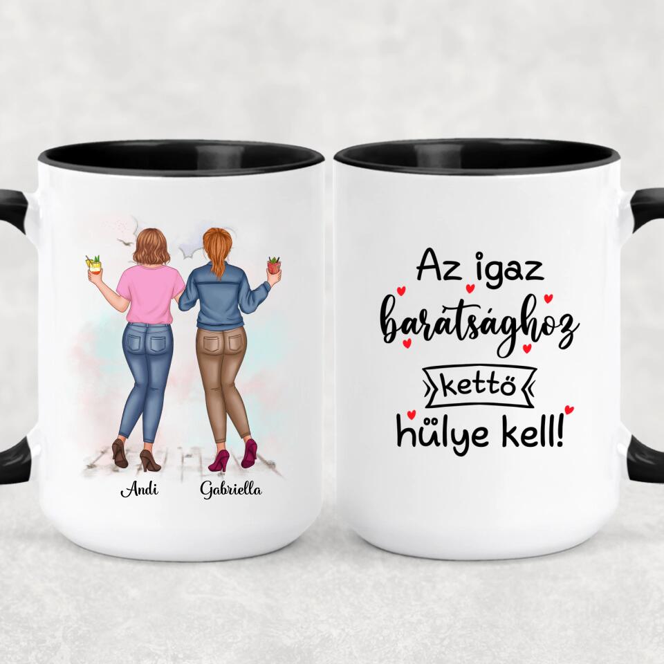 Egyedi bögre barátnőknek, az igaz barátság - akár 5 lánnyal
