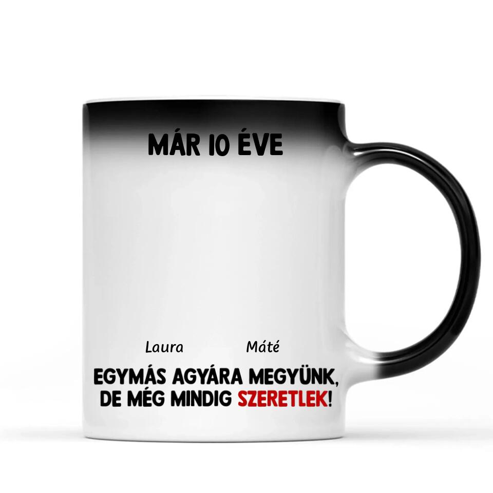 Egyedi bögre szerelmespároknak - egymás agyára megyünk