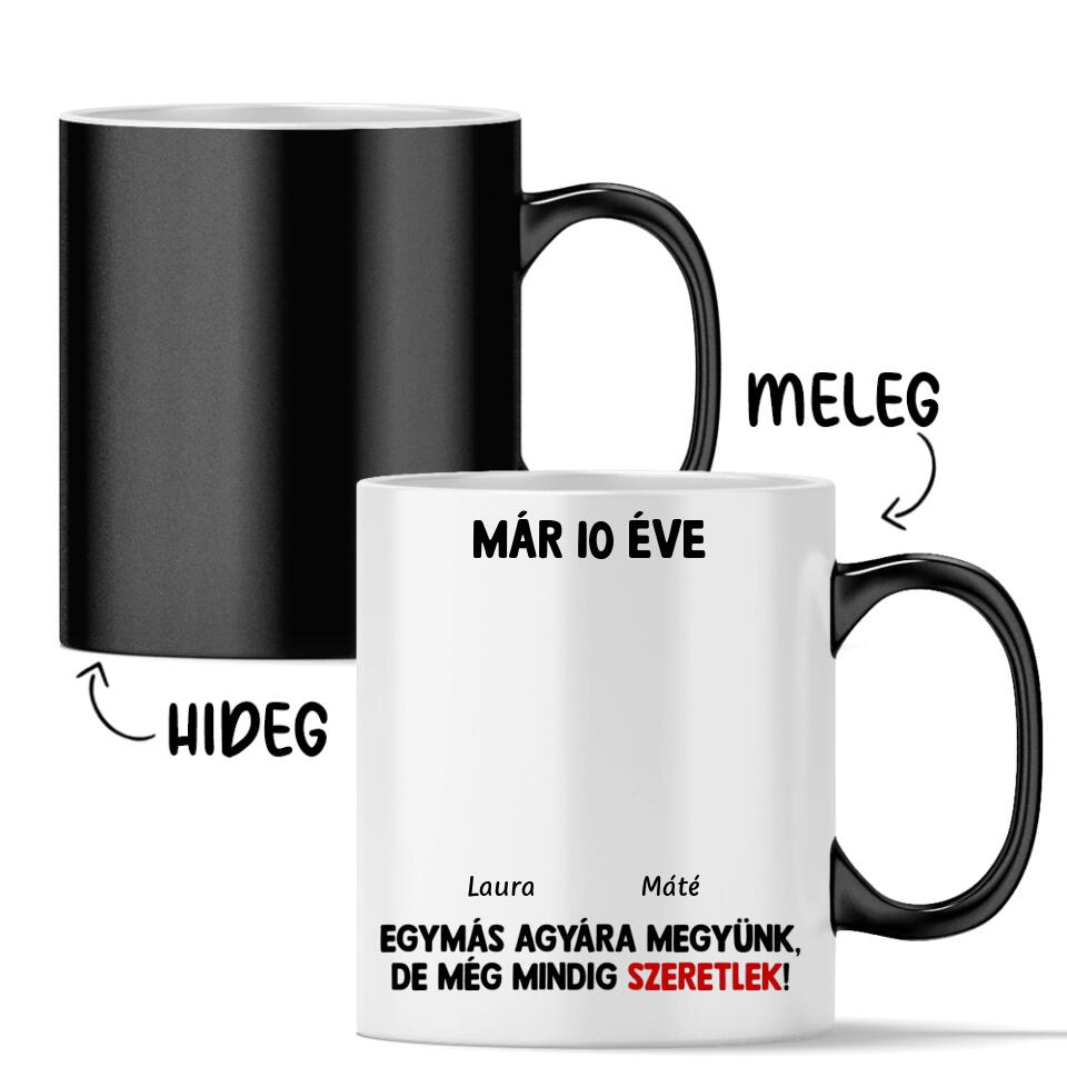 Egyedi bögre szerelmespároknak - egymás agyára megyünk
