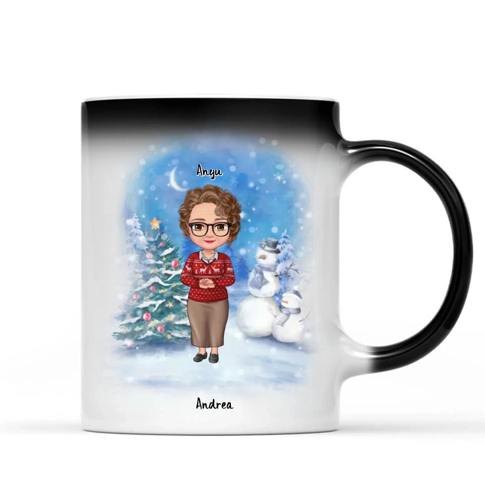 Egyedi karácsonyi bögre édesanyáknak - akár 6 felnőtt gyermekkel