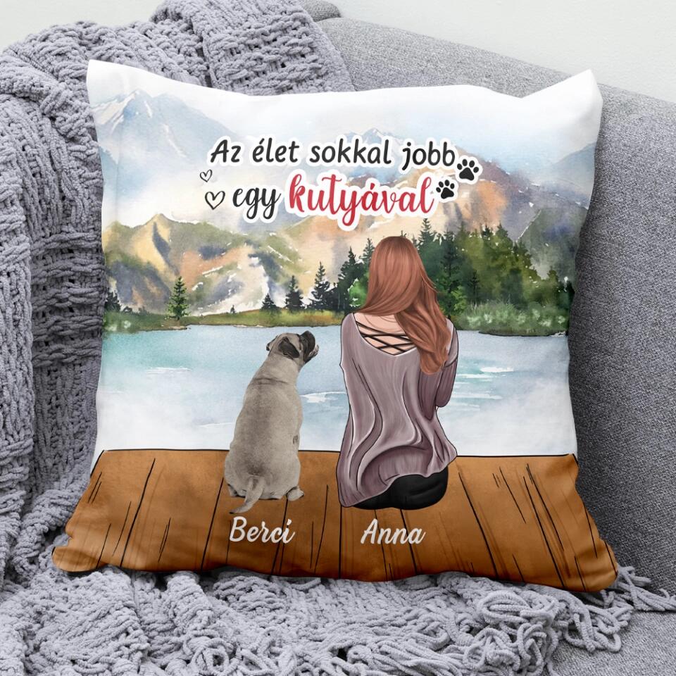 Egyedi kutyás párna - akár 4 kutyával