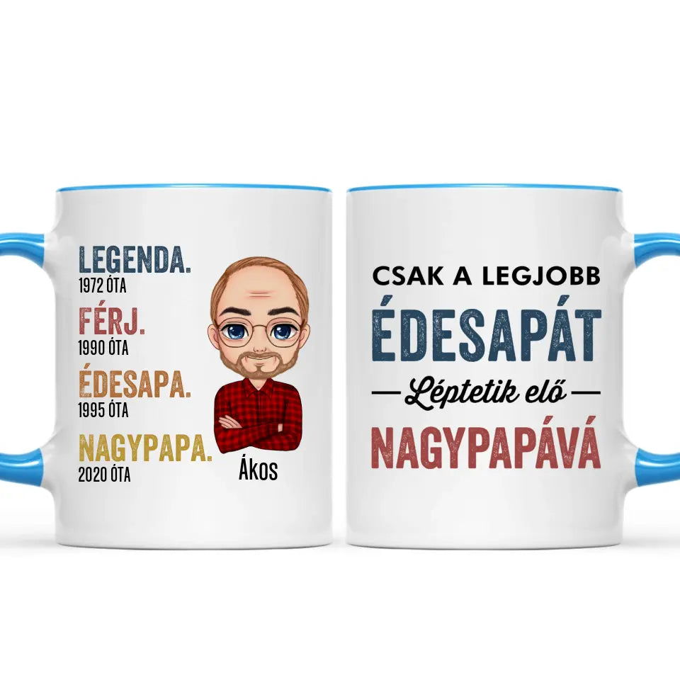 Egyedi bögre nagypapáknak - előléptetés