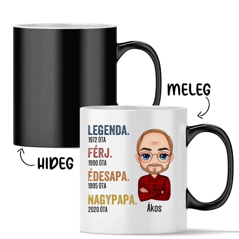 Egyedi bögre nagypapáknak - előléptetés