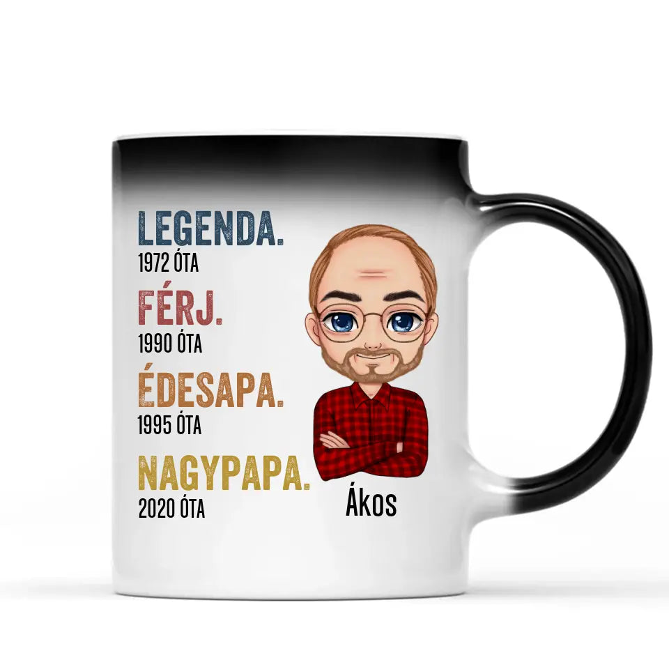 Egyedi bögre nagypapáknak - előléptetés
