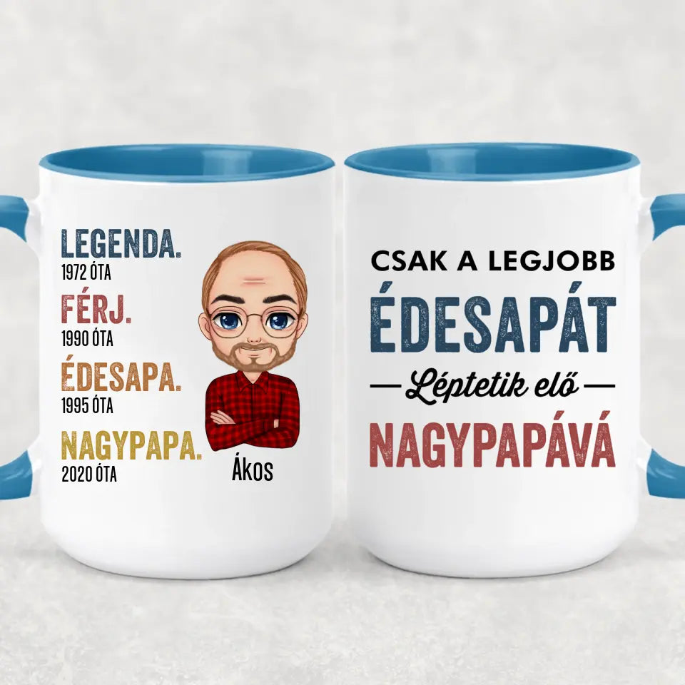 Egyedi bögre nagypapáknak - előléptetés