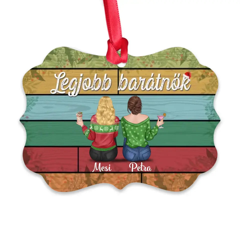 Egyedi karácsonyfadísz barátnőknek - legjobb barátnők