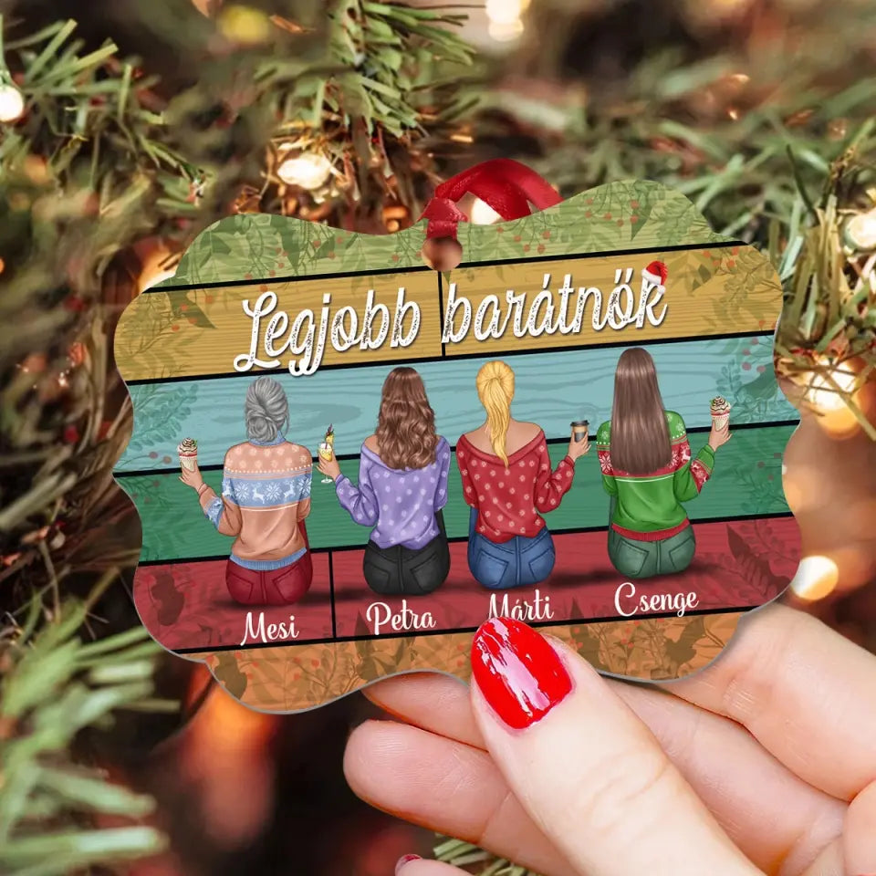 Egyedi karácsonyfadísz barátnőknek - legjobb barátnők