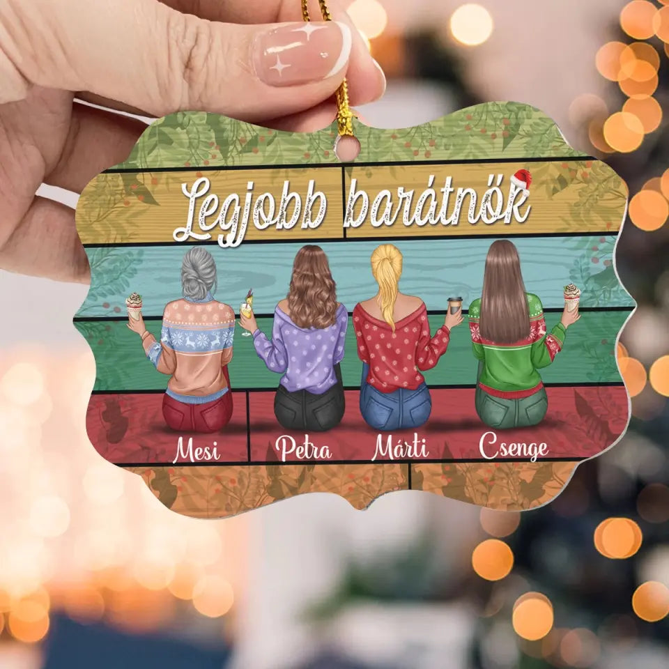Egyedi karácsonyfadísz barátnőknek - legjobb barátnők