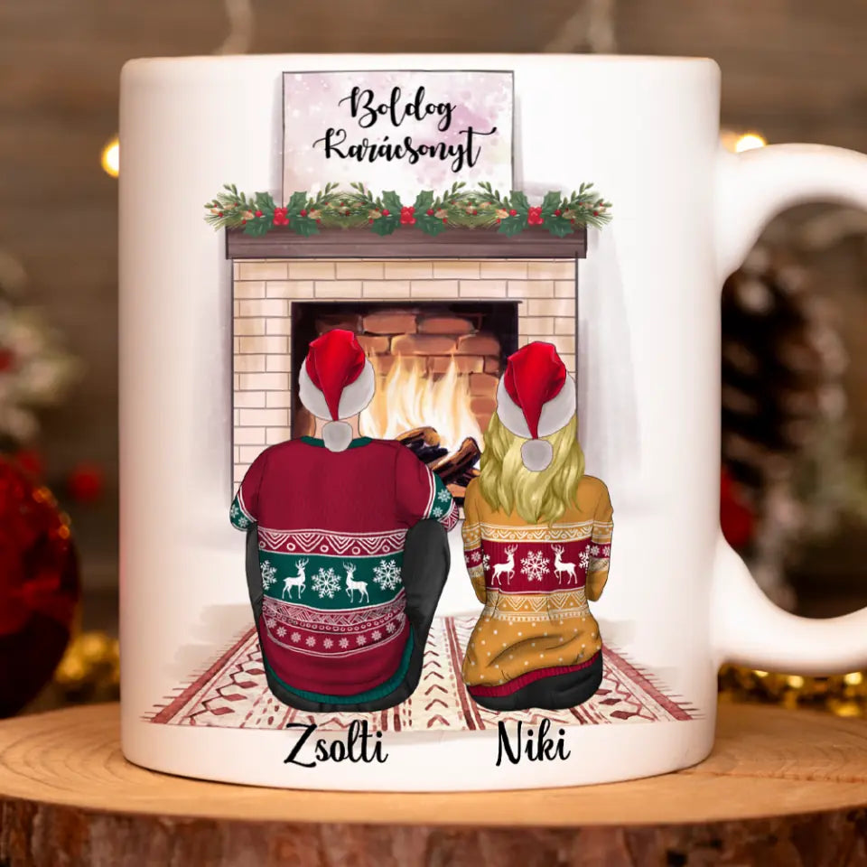 Egyedi karácsonyi bögre pároknak