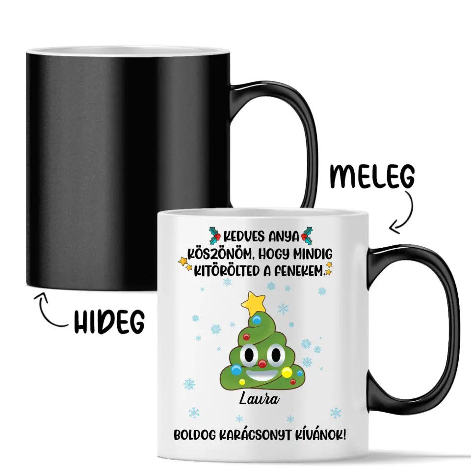 Egyedi vicces karácsonyi bögre anyáknak - Boldog Karácsonyt