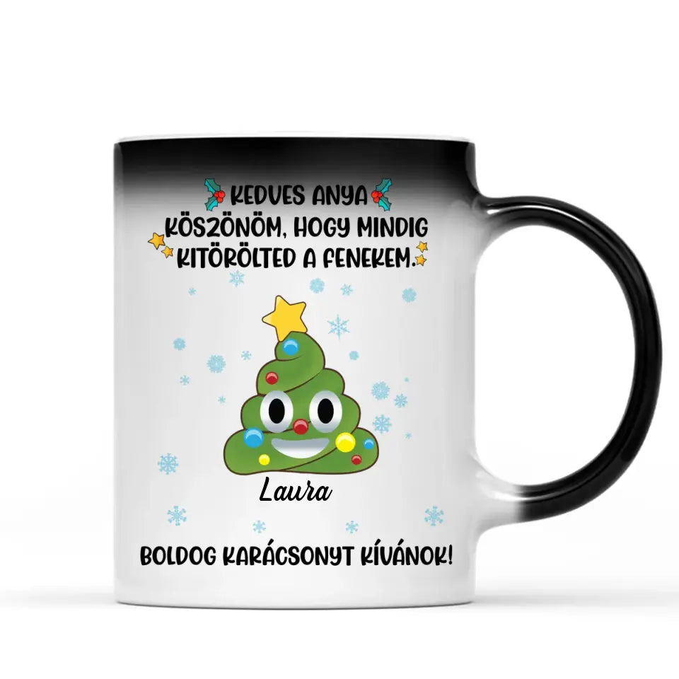 Egyedi vicces karácsonyi bögre anyáknak - Boldog Karácsonyt