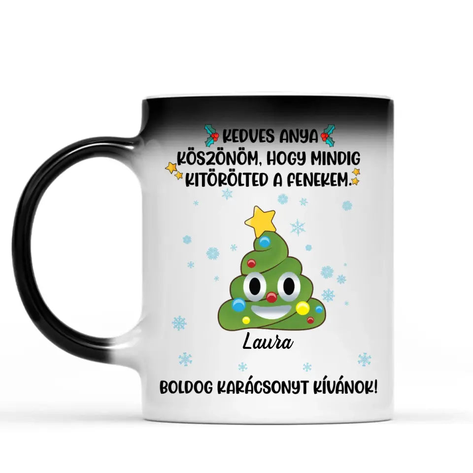 Egyedi vicces karácsonyi bögre anyáknak - Boldog Karácsonyt