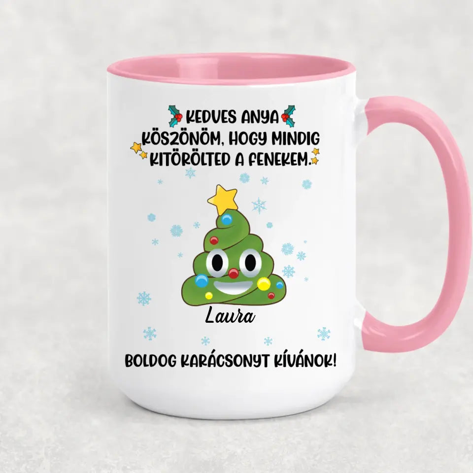 Egyedi vicces karácsonyi bögre anyáknak - Boldog Karácsonyt
