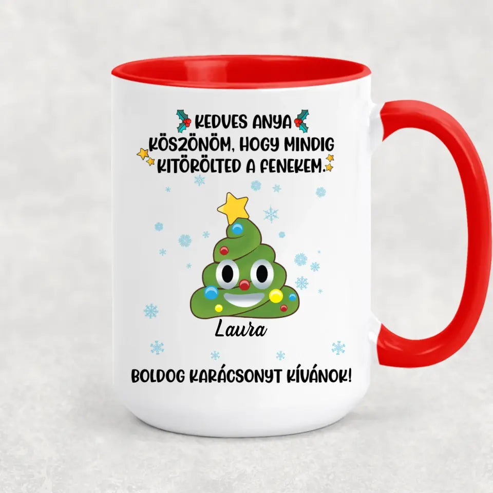 Egyedi vicces karácsonyi bögre anyáknak - Boldog Karácsonyt