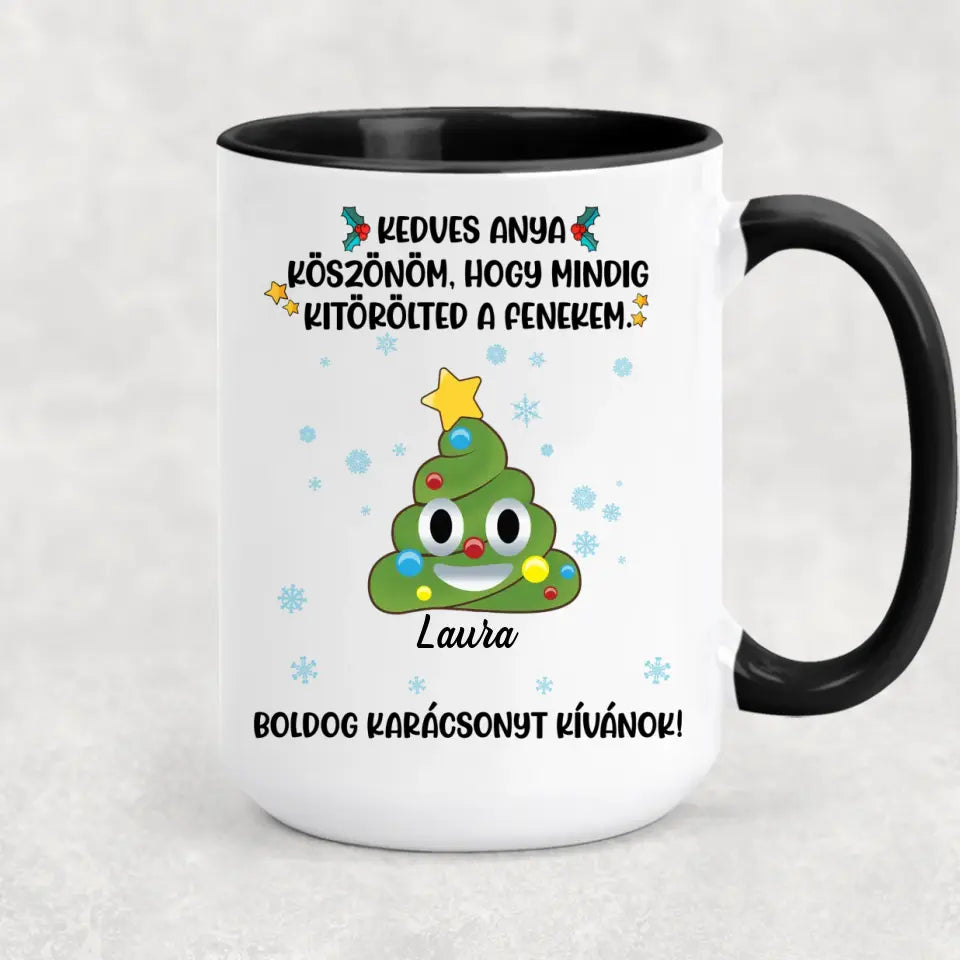 Egyedi vicces karácsonyi bögre anyáknak - Boldog Karácsonyt