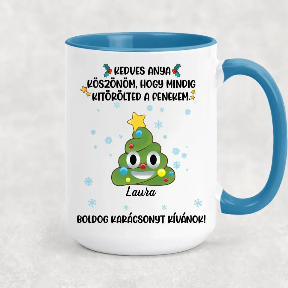 Egyedi vicces karácsonyi bögre anyáknak - Boldog Karácsonyt