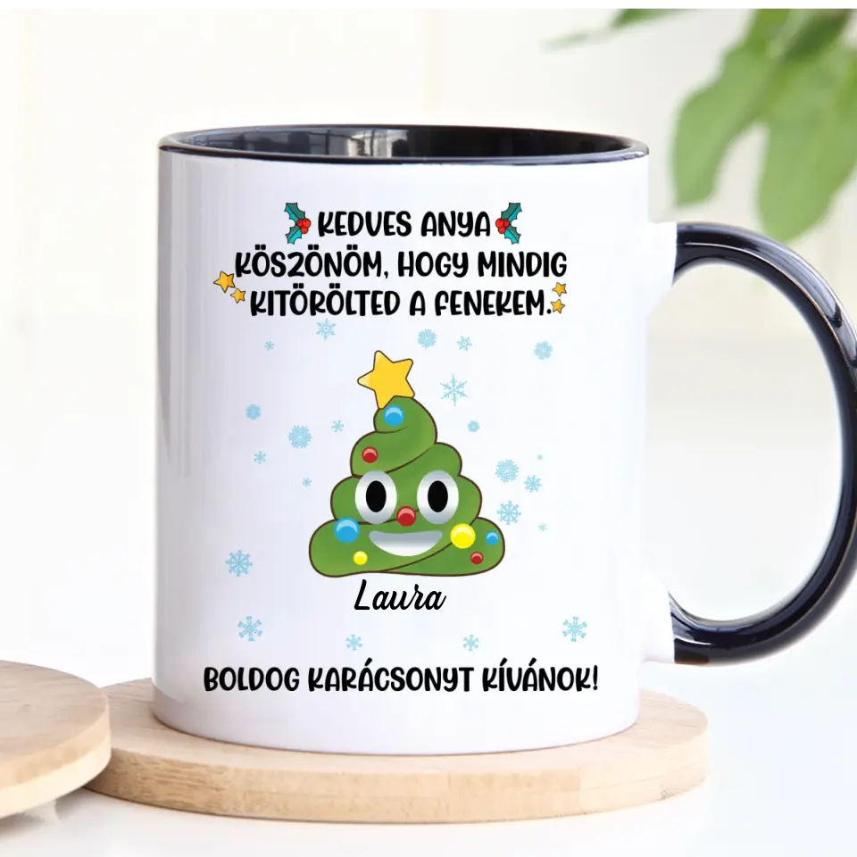 Egyedi vicces karácsonyi bögre anyáknak - Boldog Karácsonyt