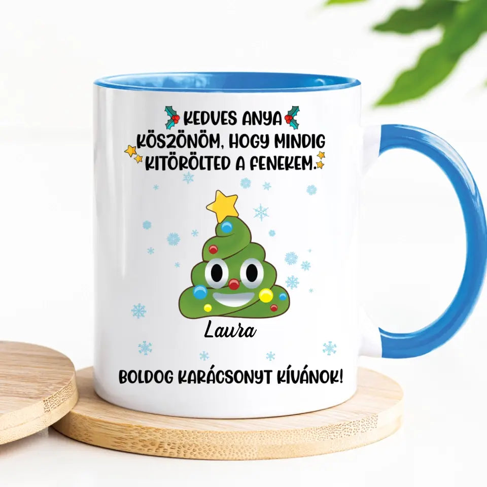 Egyedi vicces karácsonyi bögre anyáknak - Boldog Karácsonyt