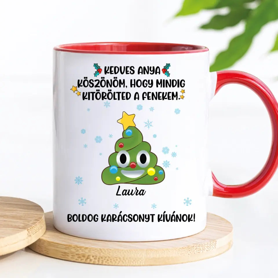 Egyedi vicces karácsonyi bögre anyáknak - Boldog Karácsonyt