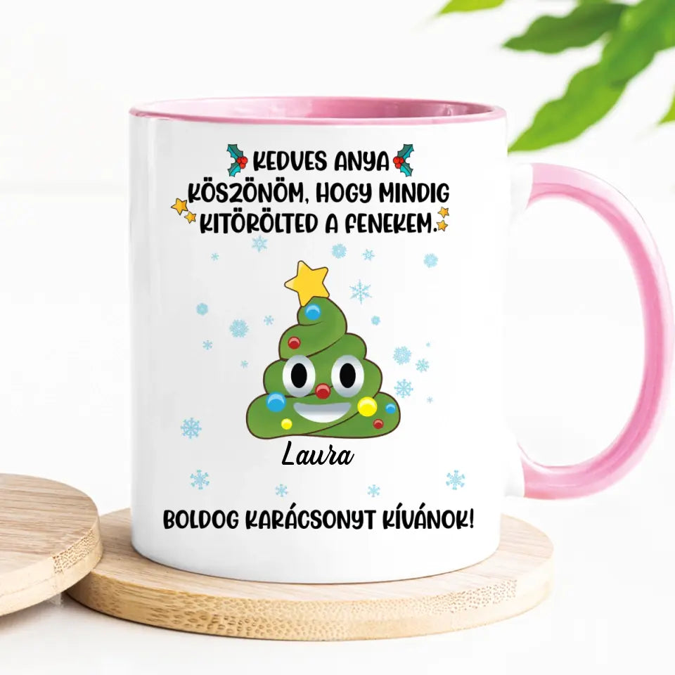 Egyedi vicces karácsonyi bögre anyáknak - Boldog Karácsonyt