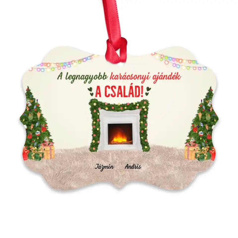 Egyedi karácsonyfadísz a családnak - akár 6 karakterrel