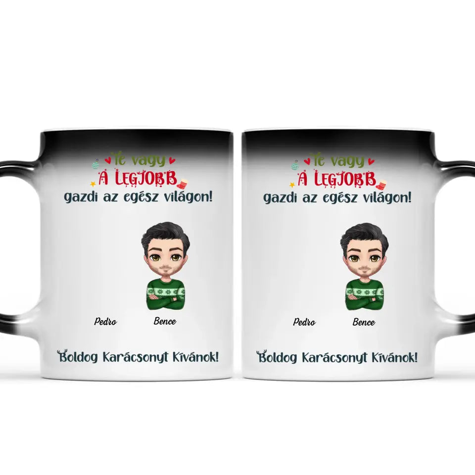 Egyedi karácsonyi bögre fiú gazdiknak - akár 6 kedvenc