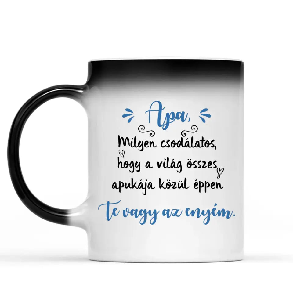 Egyedi karácsonyi bögre édesapáknak - chibi apa