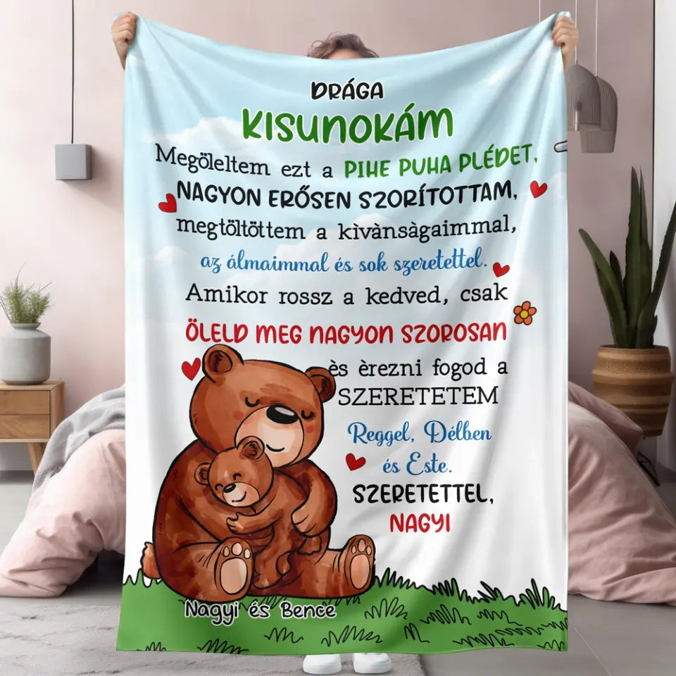 Egyedi pléd gyerekeknek - cuki állatok