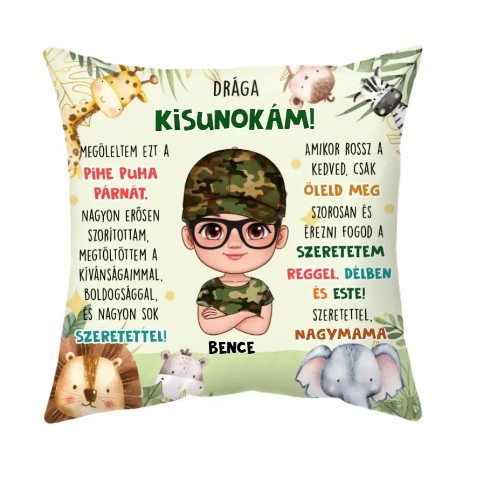Egyedi párna fiú gyermeknek - megöleltem ezt a párnát
