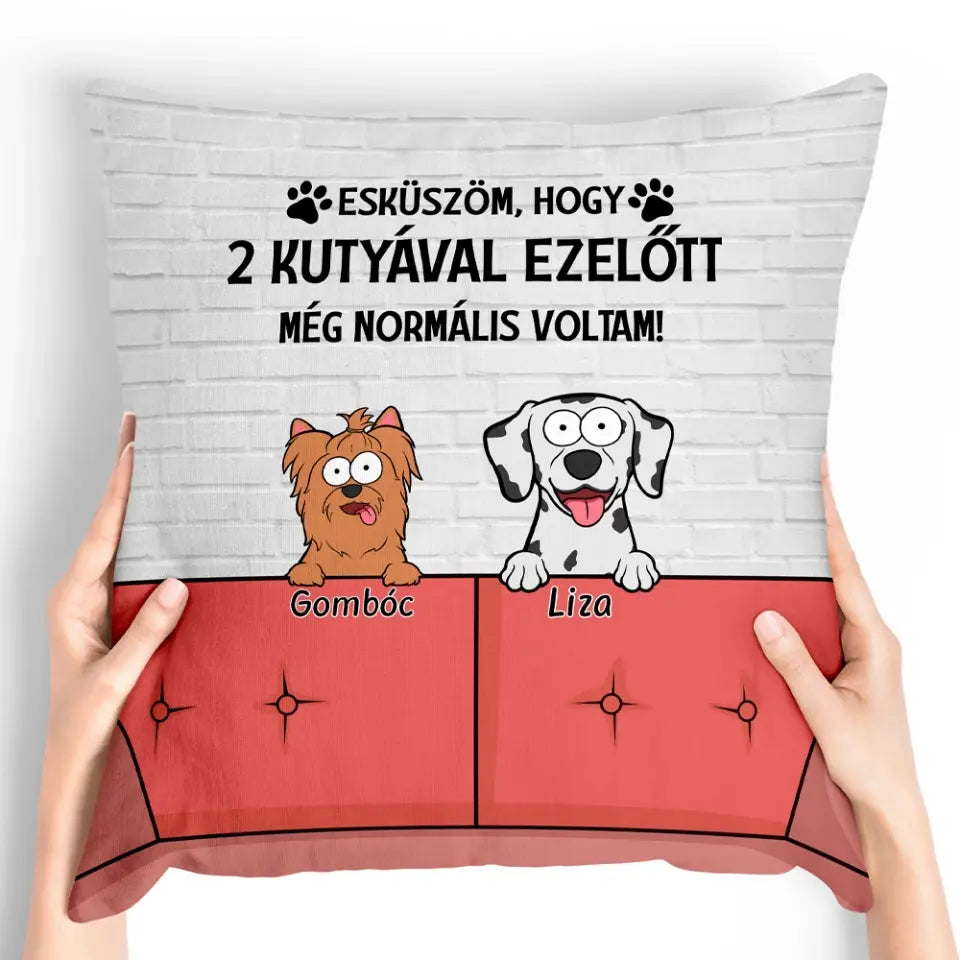 Egyedi kutyás párna gazdiknak - normális voltam