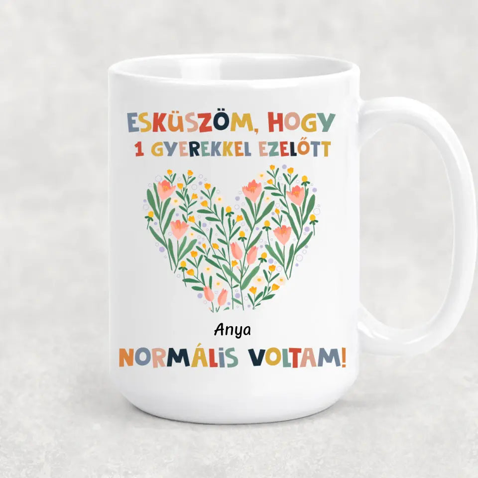 Egyedi bögre Anyák napjára - normális voltam