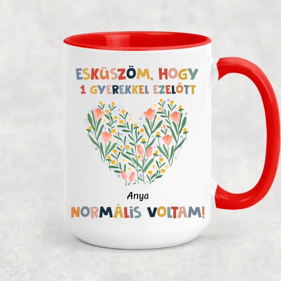 Egyedi bögre Anyák napjára - normális voltam