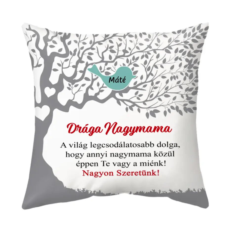 Egyedi Anyák napi párna nagyszülőknek, akár 13 unokával